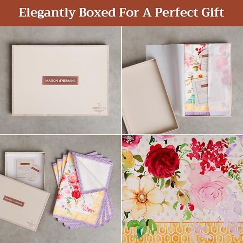 Maison d' Hermine Placemats Set of 4 Reusable 100% Combed Cotton (13"x19")
