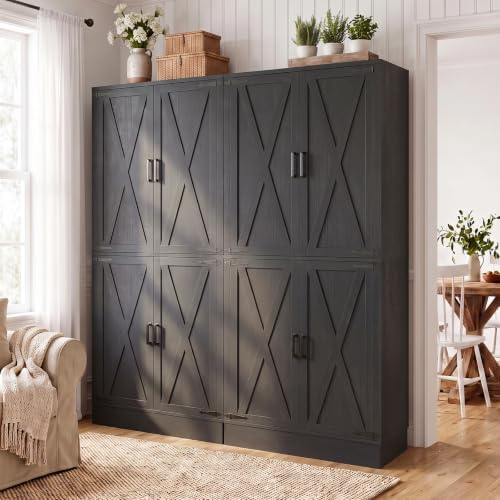 Unikito 71" Tall Kitchen Pantry Storage Cabinet with Built-in Drawer