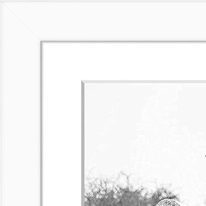 Americanflat 11x11 Picture Frame with Shatter-Resistant Glass - Use as 8x8 Frame with Mat or Display 11x11 Photo Without Mat - Signature Collection - Square Frames for Wall Display - White