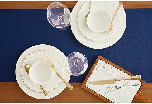 Solino Home 100% Pure Linen Table Runner Royal Blue, Athena 14 x 120 in