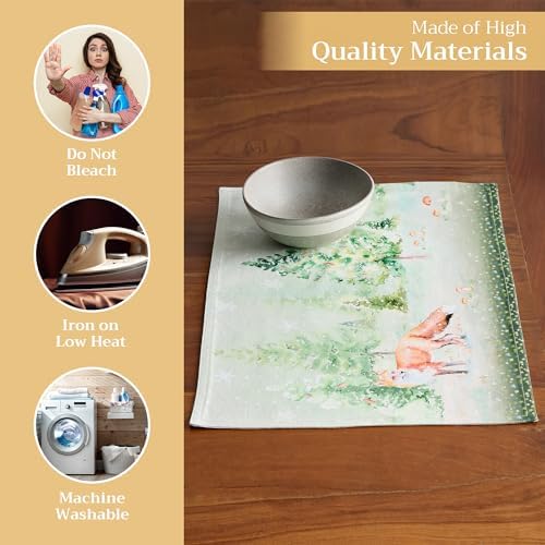 Maison d' Hermine Placemats Set of 4 Reusable 100% Cotton (13"x19")