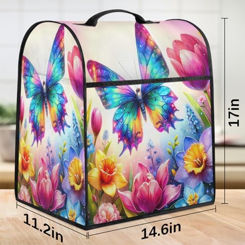 Spring Butterfly Kitchen Aid Cover Foldable Washable Stand Mixer Dust Cover