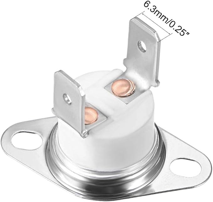 uxcell KSD301 Thermostat 180°C/356°F 10A Normally Closed N.C Adjust Snap Disc Temperature Switch for Microwaves,Oven,Coffee Maker 2pcs,Ceramic Material