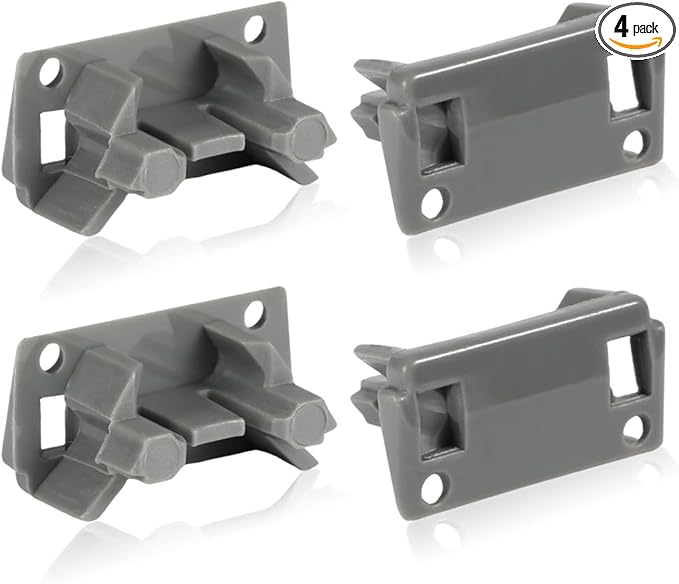 [Upgraded] W10195622 Dishwasher Rack Stop Clip, Upper Dishrack Slide Rail Rear Stop fit for Whirlpool, Kenmore Dishwasher, Replaces AP4566222, PS11750071, 1872168 (4 Pack)