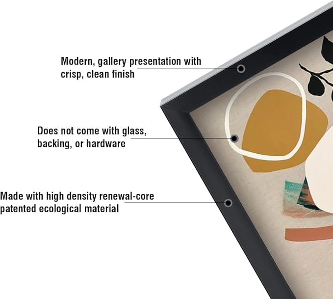 Creative Mark Gotham Deep Gallery Frames - 3 Pack of Professional Gallery Frames for Canvas, Paintings, Presentation & More! - [Black - 11x14]
