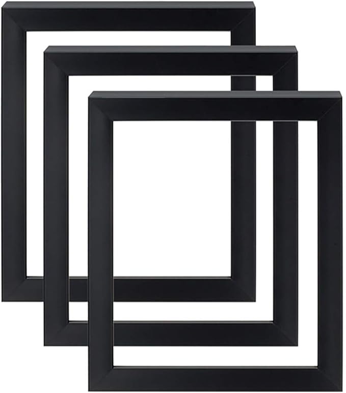 Creative Mark Gotham Deep Gallery Frames - 3 Pack of Professional Gallery Frames for Canvas, Paintings, Presentation & More! - [Black - 11x14]