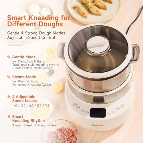 Joydeem Electric Dough Maker, 7.4Qt with Smart Kneading & 360° Fermentation