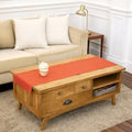 Solino Home Cotton Linen Table Runner Burnt Orange Hemstitch, 14 x 60 in