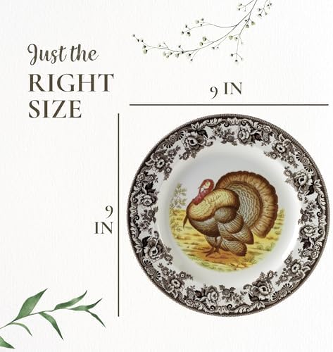 Spode – Woodland – Soup Plate - Turkey - Brown/White