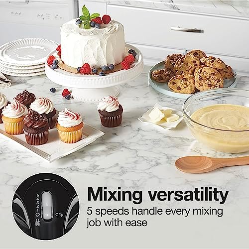 Proctor Silex Easy Mix 5-Speed Electric Hand Mixer with Bowl Rest
