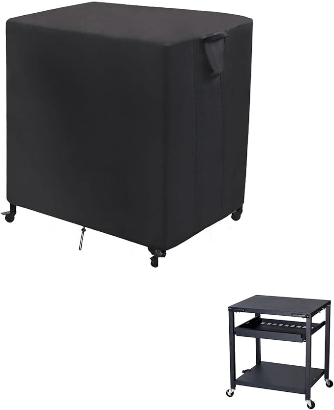 Outdoor Prep Cart Cover for Nuuk Pizza Oven Table,Patio Grill Table Covers for Movable Dining Cart Tables,Waterproof Outdoor Cart Cover - 32 X 26 X 33 Inch