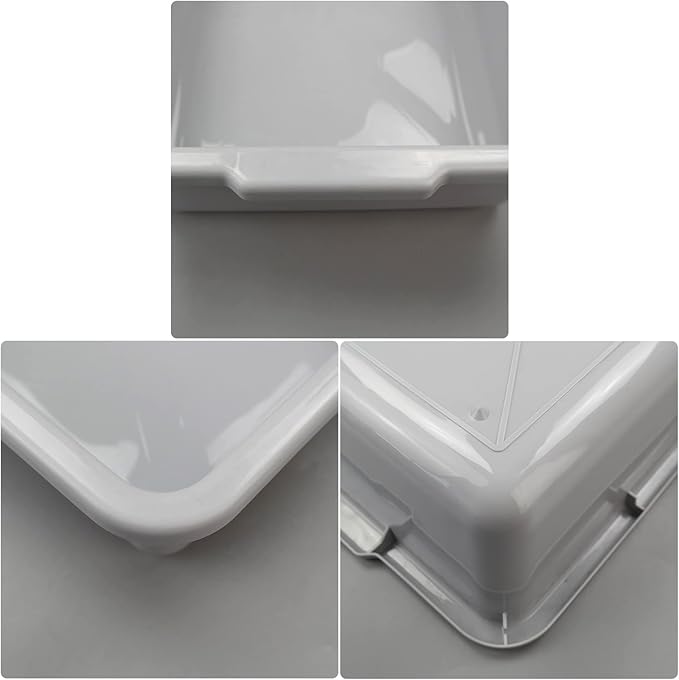 22 L Commercial Tote Box, Food Serving Bus Tub, 4 Pack, Grey