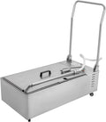 Mobile Fryer Filter Machine 55L/14.53 Gal Commercial Oil Filler Cart Truck Separator Stainless Steel Cooking Oil Filtration System For Restaurant Supermarket (370W)