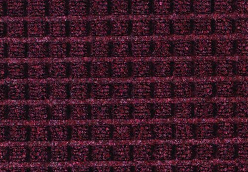 Guardian WaterGuard Indoor/Outdoor Wiper Scraper Floor Mat, Rubber/Nylon, 3'x16', Burgundy