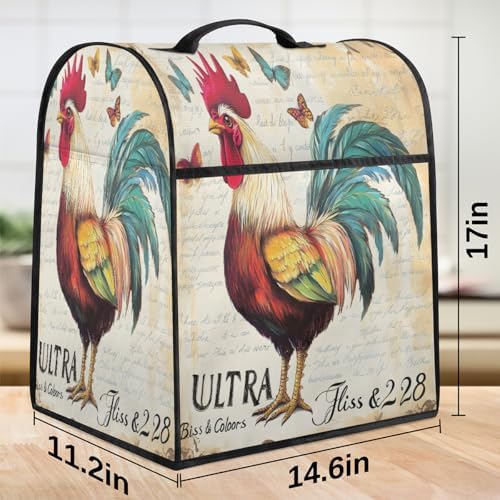 Rooster Animal Kitchen Aid Covers Foldable Washable Stand Mixer Dust Cover