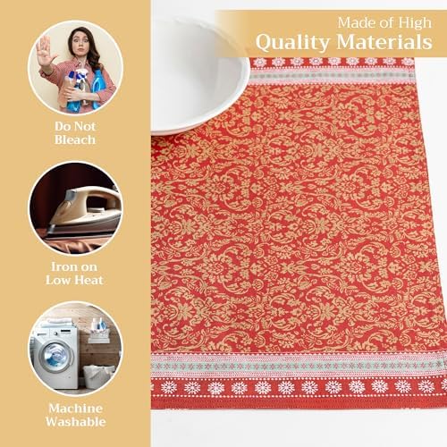 Maison d' Hermine Placemats Set of 4 Reusable 100% Cotton (13"x19")