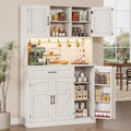 ComfyCorner 71" Pantry Cabinet, Kitchen Storage Cabinet with LED & Outlet