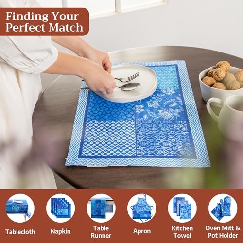 Maison d' Hermine Placemats Set of 4 Reusable 100% Cotton (13"x19")
