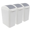 4.5 Gallon Plastic Trash Can with Swing Lid, Swing Top Garbage Can, 3 Packs