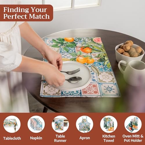 Maison d' Hermine Placemats Set of 4 Reusable 100% Cotton (13"x19")