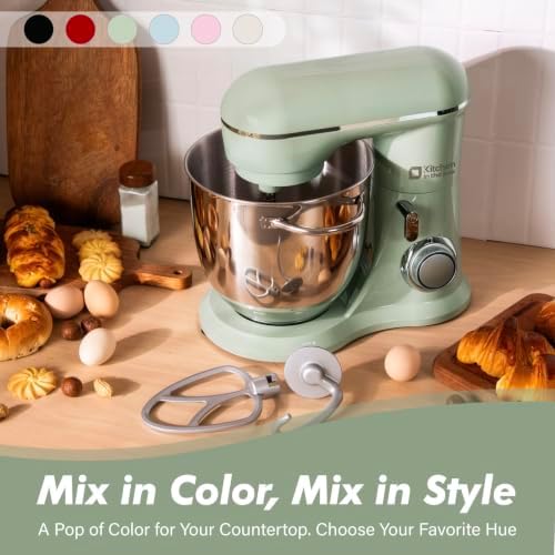 Kitchen in the box 6.5QT Stand Mixer,10-Speed Stainless Steel Bowl (Green)