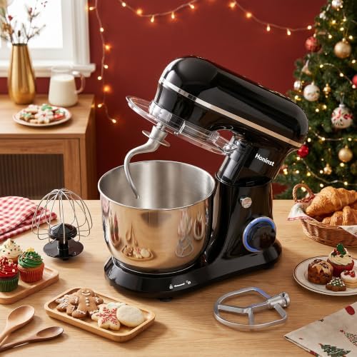 Honinst 4QT Electric Stand Mixer, 10-Speed Tilt-Head Compact Kitchen Mixer
