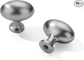 khtumeware 10 Pack 1-3/8 Inch Oval Brushed Satin Nickel Cabinet Knobs Kitchen Egg Cabinet Knobs Cabinet Hardware for Cupboard Drawer Handles Dresser Pulls