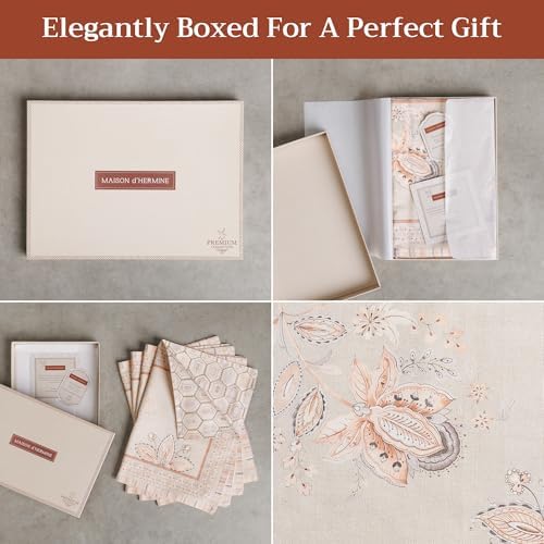 Maison d' Hermine Placemats Set of 4 Reusable 100% Combed Cotton (13"x19")