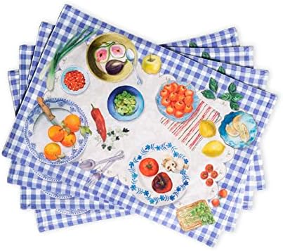Maison d' Hermine Placemats Set of 4 Reusable 100% Cotton (13"x19")