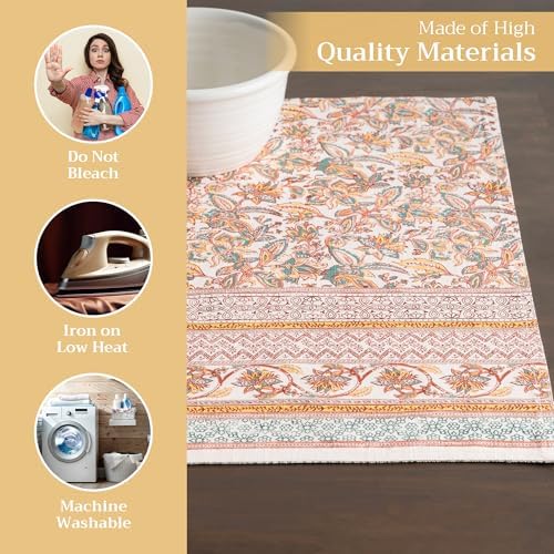 Maison d' Hermine Placemats Set of 4 Reusable 100% Cotton (13"x19")