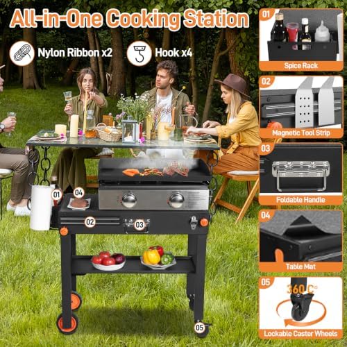 Outdoor Grill Cart for Blackstone 17/22 Inch Griddle