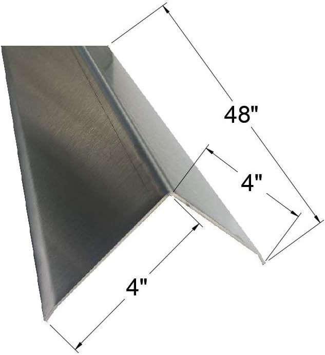 Brushed 304 Stainless Steel Corner Guards, 48" Wall Protectors, 20ga & 16ga, Available in 1/2" to 4", Multi-Pack Options (1, 2, 5, or 10) (1, 4 x 4, 16ga, with Hug Edges)