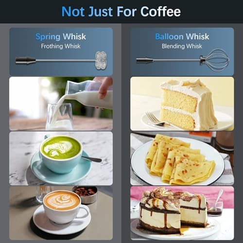Cordless Electric Hand Mixer,3 Speed Modes USB Rechargable Handheld Egg Beater Electric Stirrer Coffee Milk Foamer Electric Whisk for Kitchen Baking Stirring
