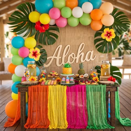 8 Pcs Hawaiian Cheesecloth Table Runner 118"