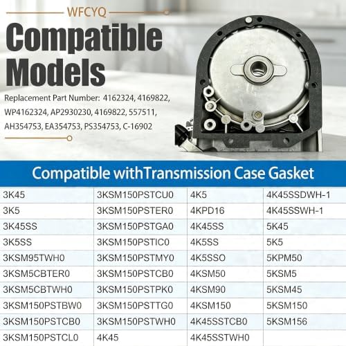 Mixer Transmission Gasket fits 4162324 4169822 W11805888 (6-Pack)