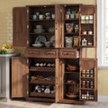 Ball & Cast 72" Kitchen Pantry Cabinet with Pull-Out Trays, Walnut
