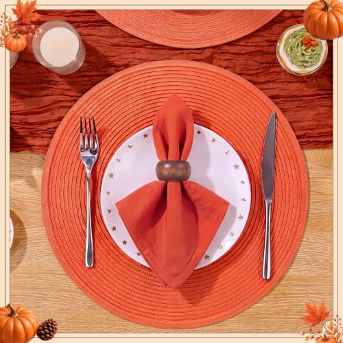 Fanfanwin 19 Pcs Fall Table Runner Placemat Set Thanksgiving Decor