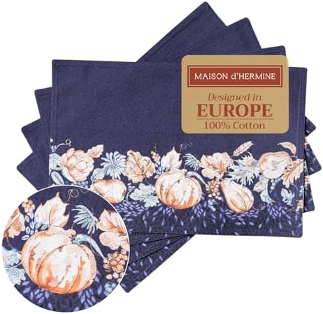 Maison d' Hermine Placemats Set of 4 Reusable 100% Cotton (13"x19")