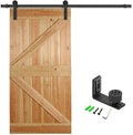 CCJH 6.6FT Single Sliding Barn Door Hardware Kit Black Carbon Steel Hanger Flat Track System for Closet Kitchen 1 Door 39 inch Wide, Smoothly and Quietly I Shape Roller