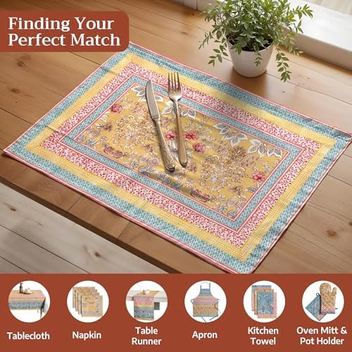 Maison d' Hermine Placemats Set of 4 Reusable 100% Cotton (13"x19")