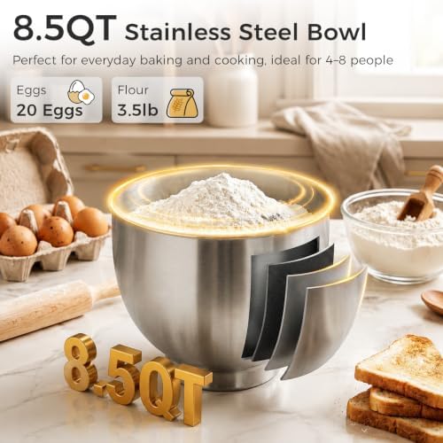OSTBA Stand Mixer, 8.5QT Electric Kitchen Mixer