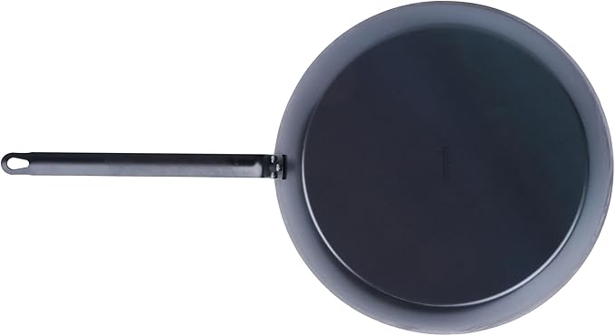 Restaurantware-Met Lux 16 Inch Fry Pan, 1 Lightweight Frying Pan - Induction-Ready, Triple-Riveted, Black Carbon Steel Cooking Skillet, Durable, For Searing, Sauteing, And Browning Food