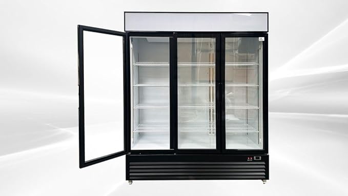 Commercial Refrigerator Glass 3-door Swing NSF Merchandiser Beverage Display Cooler Beverage Drink Cooler, ETL,NSF certified, Upright, Capacity 1305 Liter, 64" Width 110V GDC-42