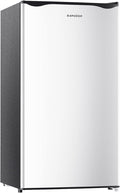 BANGSON Mini Fridge with Freezer, 3.2Cu.Ft, Single Door Small Refrigerator, Energy-Efficient, Low Noise, Mini fridge for Bedroom Dorm and Office, Silver