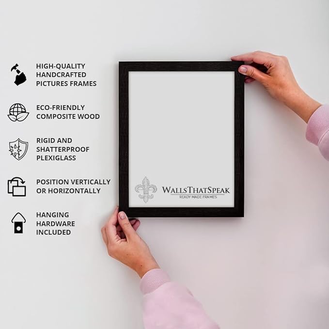 wallsthatspeak 22x30 Espresso Brown Picture Frame for Puzzles Posters Photos or Artwork