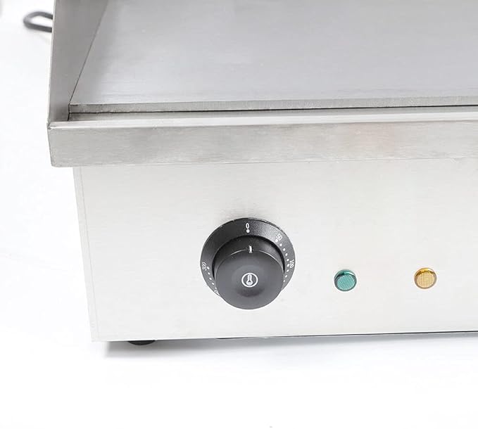 3000W Commercial Electric Griddle Grill, 29" Flat Top Grill Non-Stick Teppanyaki Griddle Grill Stainless Steel Sizzling Grill Plate with Adjustable Temperature 2-Control 122°F-572°F