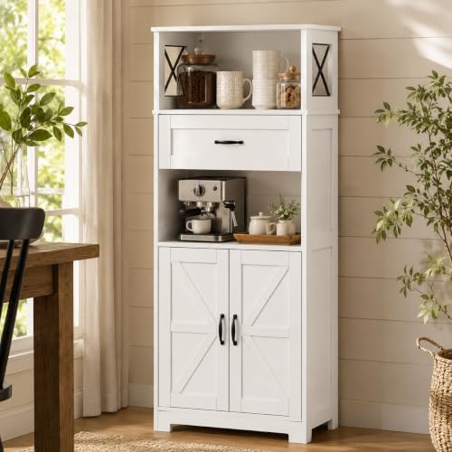 kepptory 55" Tall Farmhouse Pantry Cabinet