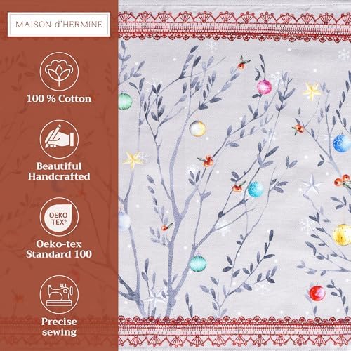 Maison d' Hermine Placemats Set of 4 Reusable 100% Cotton (13"x19")