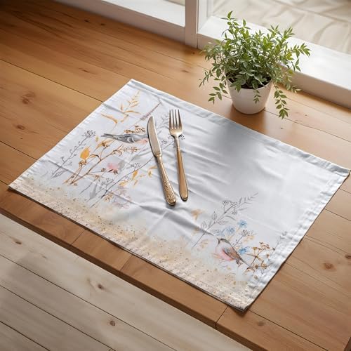 Maison d' Hermine Placemats Set of 4 Reusable 100% Cotton (13"x19")