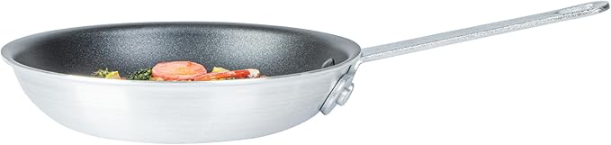 Restaurantware-Met Lux 7 Inch Fry Pan, 1 No-Stick Frying Pan - Induction-Ready, Triple-Riveted, Black Aluminum Cooking Skillet, Durable, For Searing, Sautéing, And Browning Food